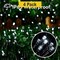 Flexible 100 LED Solar String Lights with Green Cable for Garden and Patio